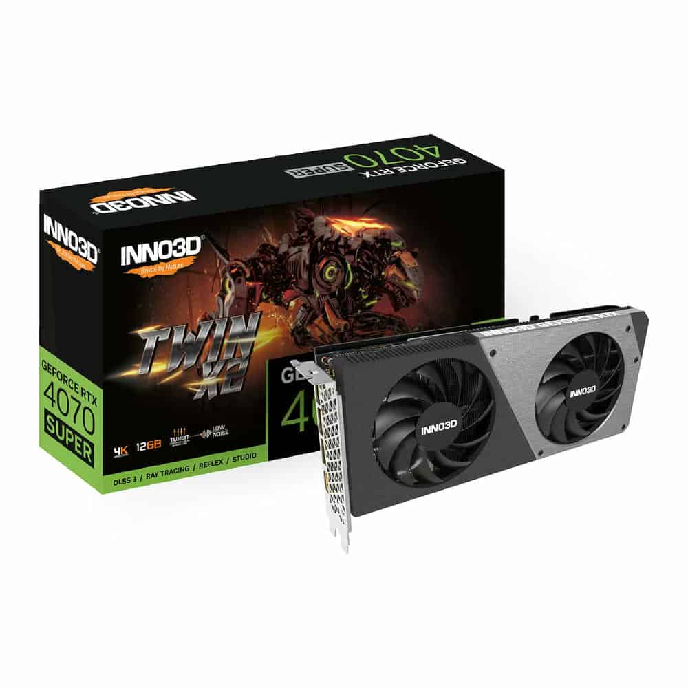 Inno3D NVIDIA GeForce RTX 4070 SUPER 12GB TWIN X2 Ada Lovelace Graphics Card